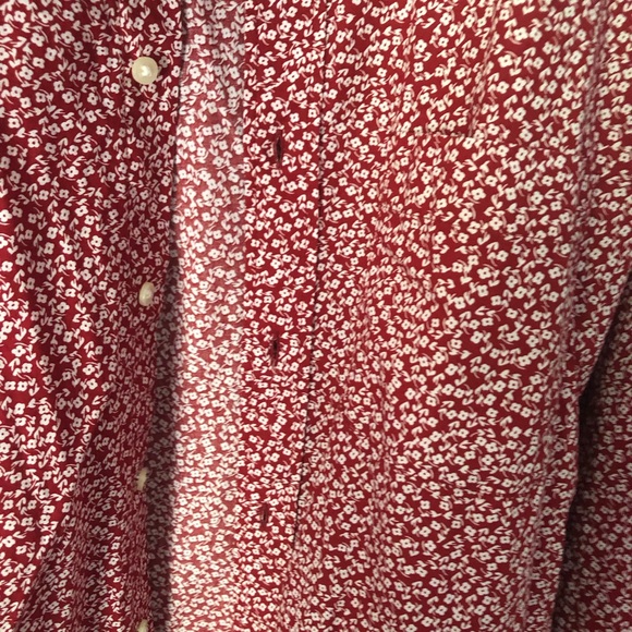 Uniqlo floral print button down shirt, long sleeves, 100% cotton, size medium - Picture 4 of 9